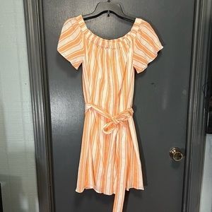 Michael Kors orange, and white dress new with tags size small
